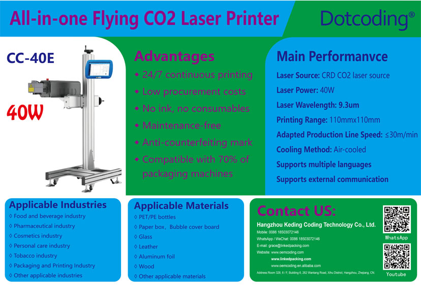 All-in-one Flying CO2(9.3) Laser Printer